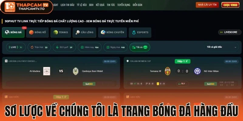 Sơ lược về chúng tôi - Trang bóng đá hàng đầu