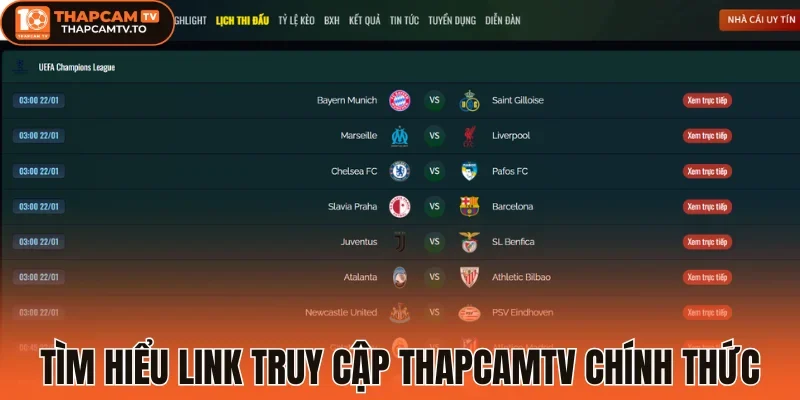 Tìm hiểu link truy cập Thapcamtv chính thức