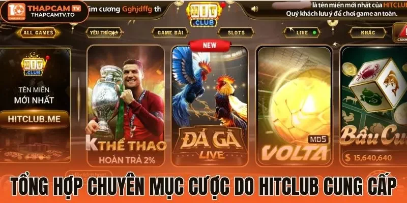 Tổng hợp chuyên mục cá cược do Hitclub cung cấp